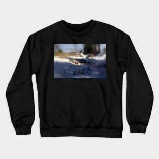 snowy Oregon forest , Fox Creek 7 Crewneck Sweatshirt